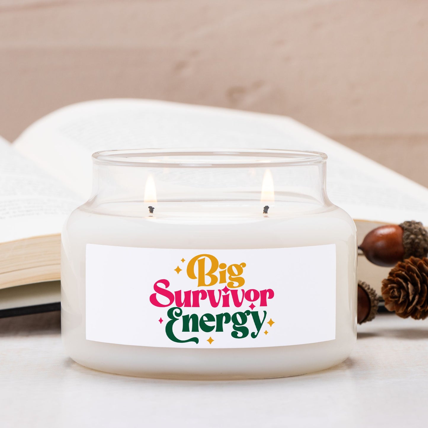 Big Survivor Energy Candle Apothecary Jar (Double Wick)