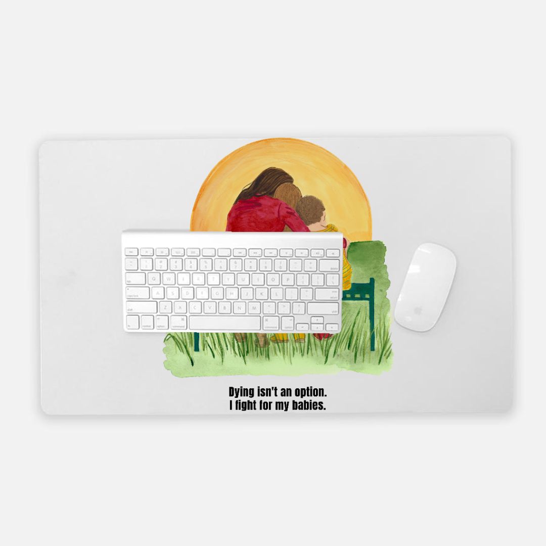I Fight Desk Mat - Large (24" x 14")