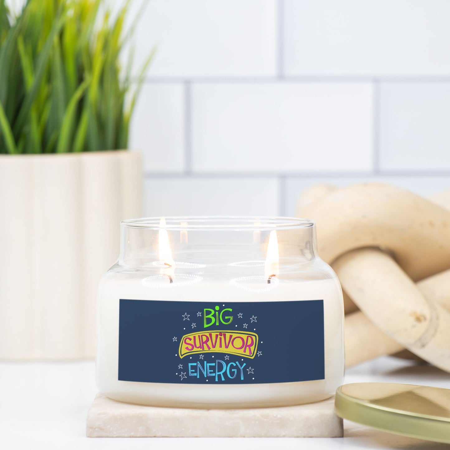 Survivor Candle Apothecary Jar (Double Wick)