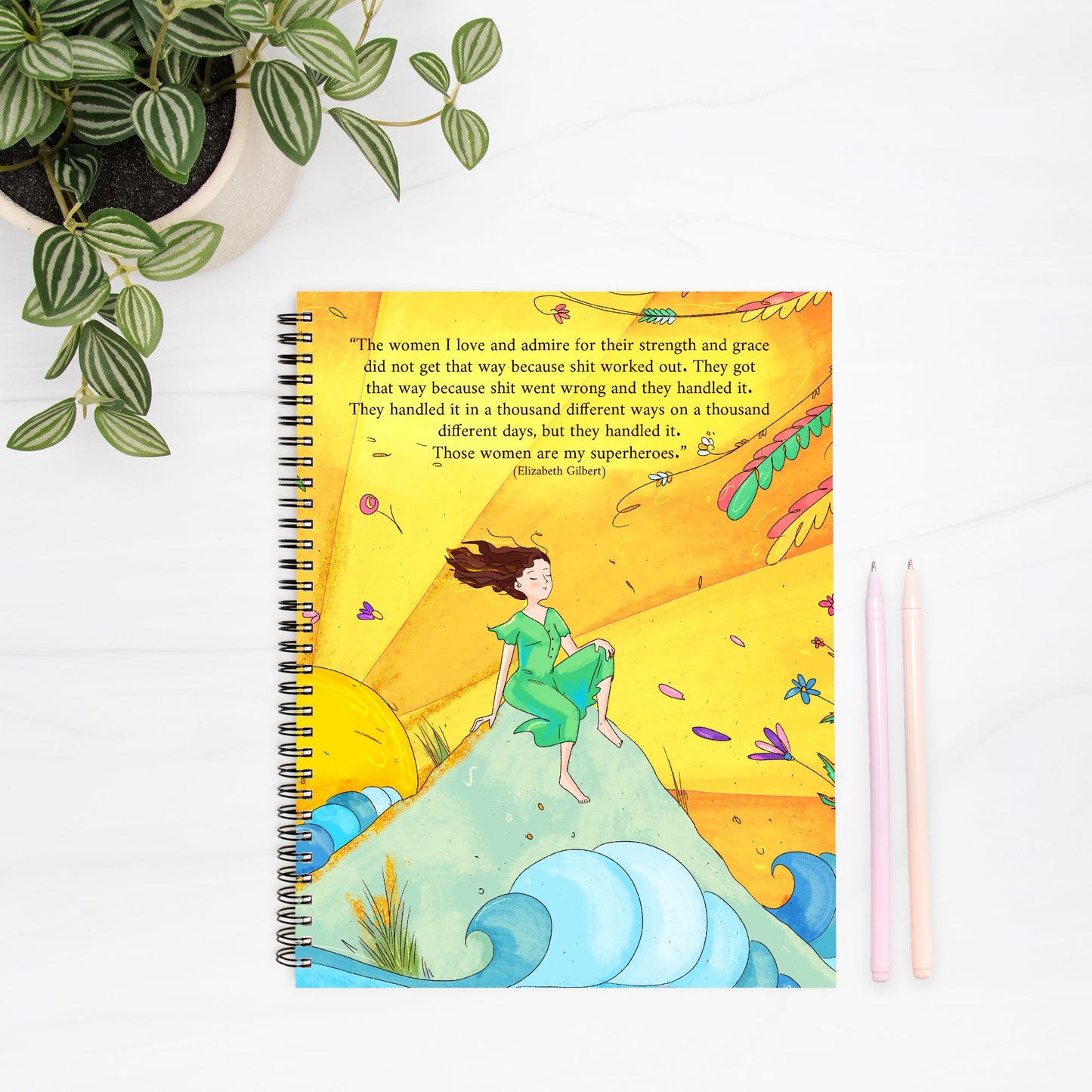 "The Sarah" Notebook Hardcover Spiral 8.5 x 11