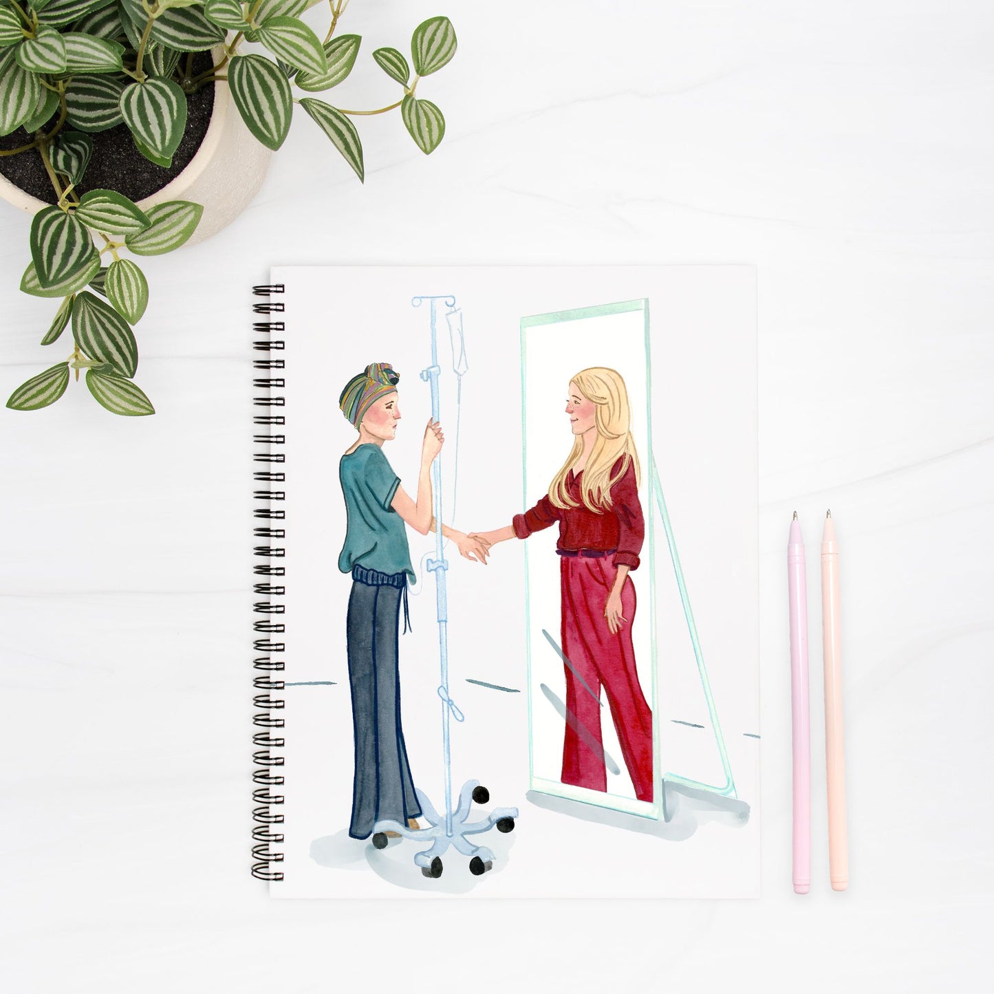 Mirror Notebook Hardcover Spiral 8.5 x 11