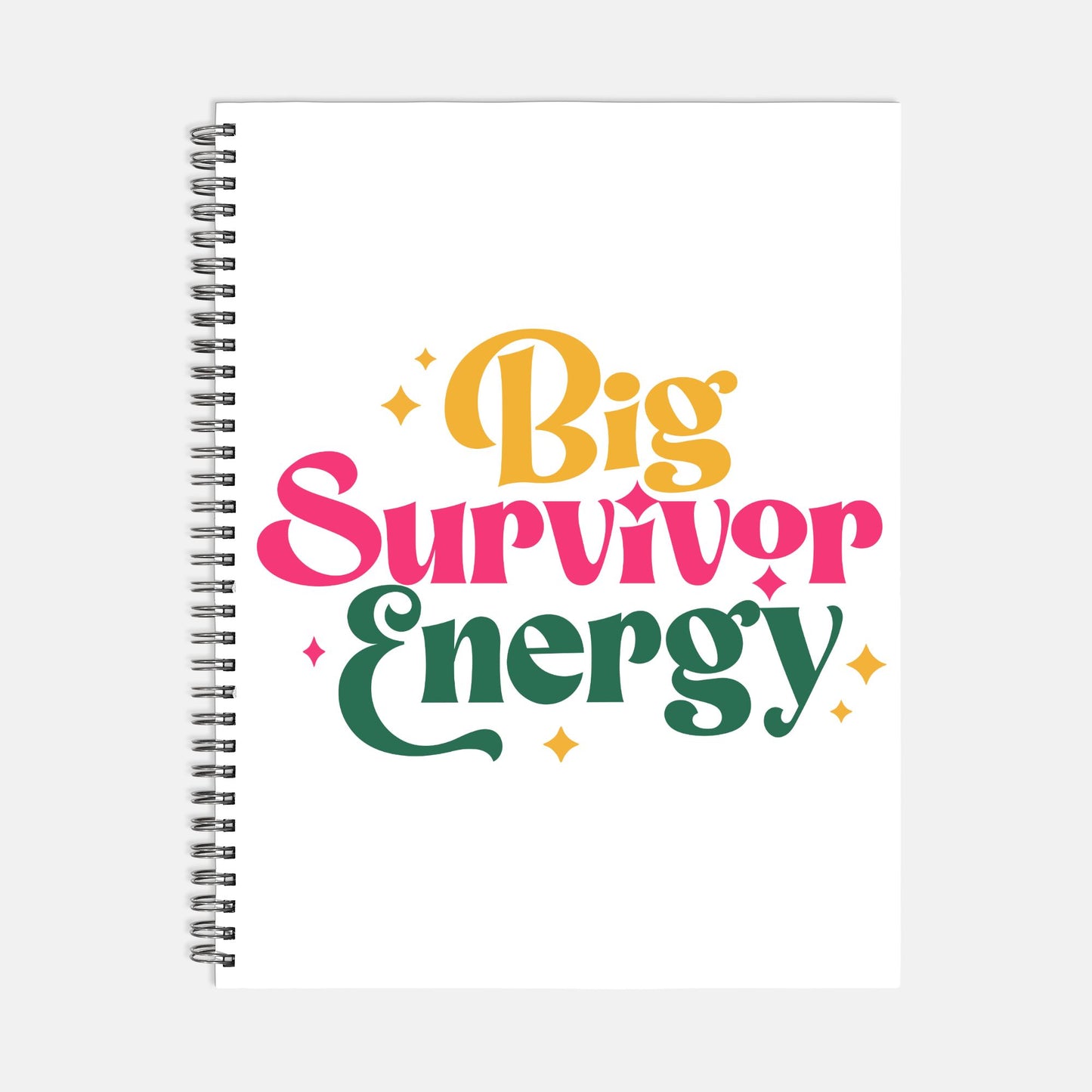 Big Survivor Energy Notebook Hardcover Spiral 8.5 x 11
