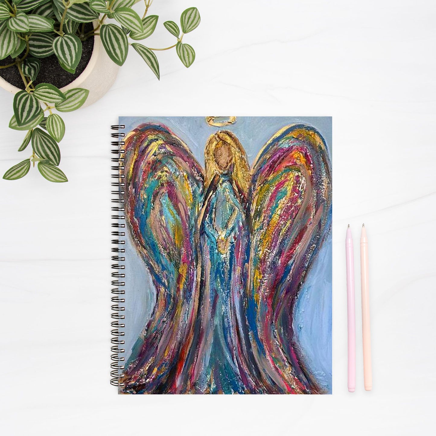 Angel Notebook Hardcover Spiral 8.5 x 11