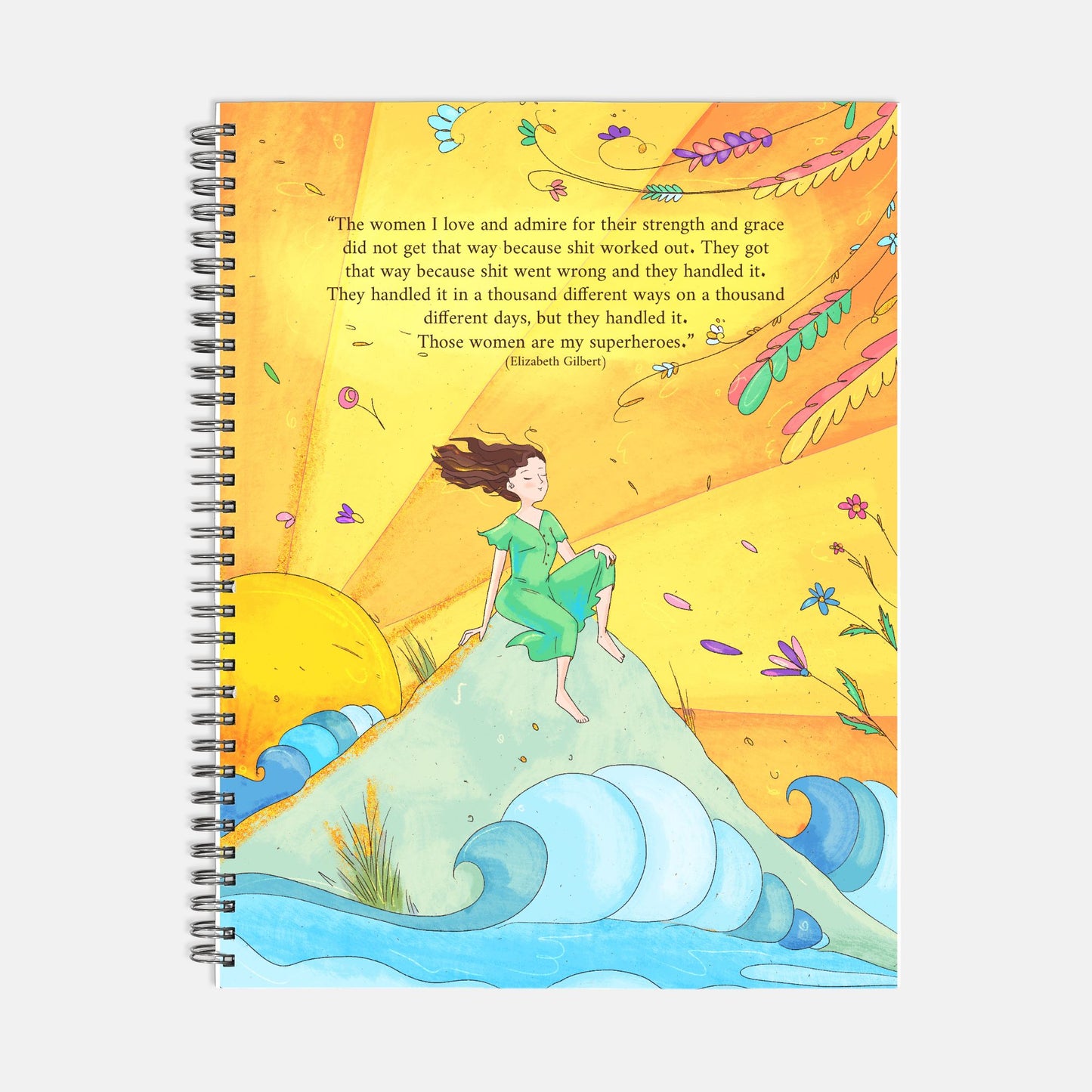Sarah: Sunset Muse Notebook Hardcover Spiral 8.5 x 11