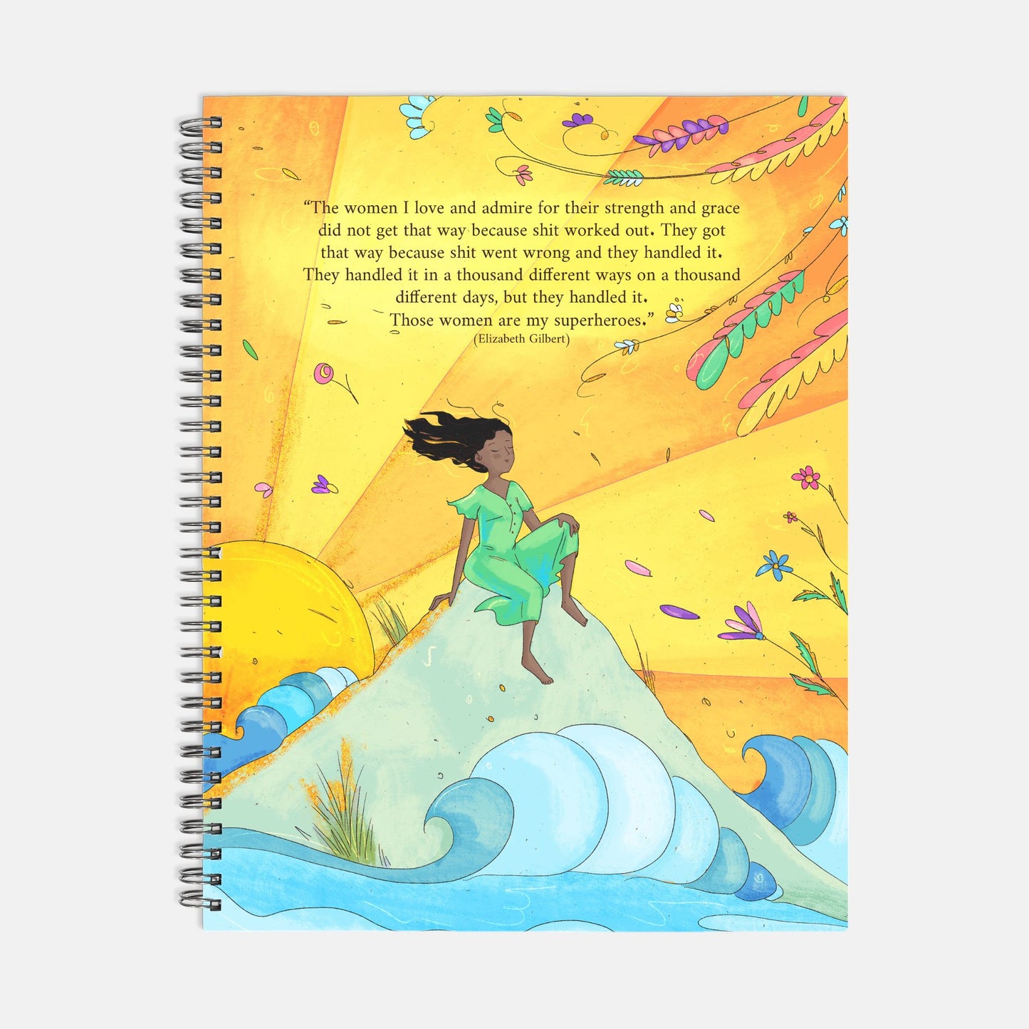 Sarah: Sunset Muse Notebook Hardcover Spiral 8.5 x 11