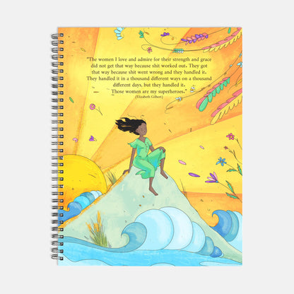 Sarah: Sunset Muse Notebook Hardcover Spiral 8.5 x 11