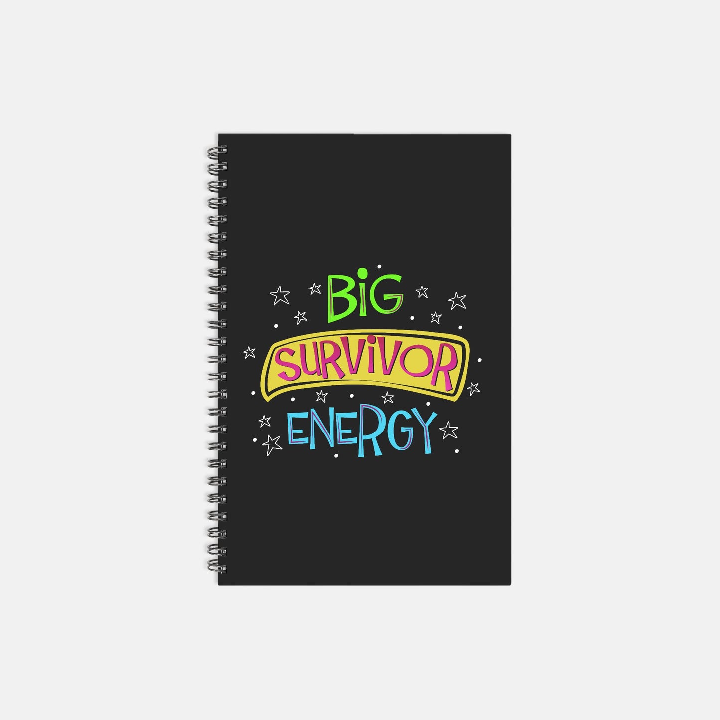 Big Survivor Energy Notebook Softcover Spiral 5.5 x 8.5