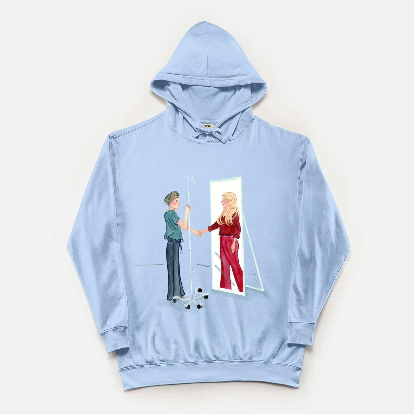 Mirror Comfort Color Lightweight Hooded Sweatshirt 1467