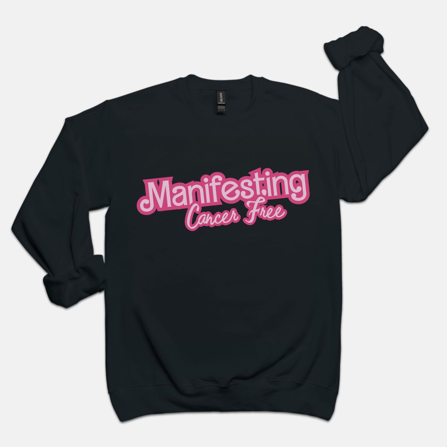Manifesting Cancer Free: Unisex Crew Neck Sweatshirt Gildan 18000