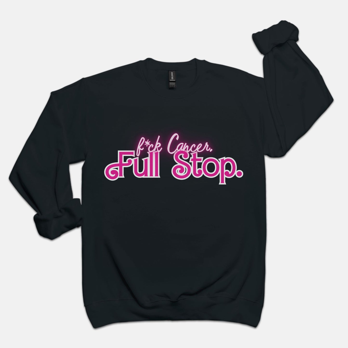 F*ck Cancer. Full Stop. Unisex Crew Neck Sweatshirt Gildan 18000