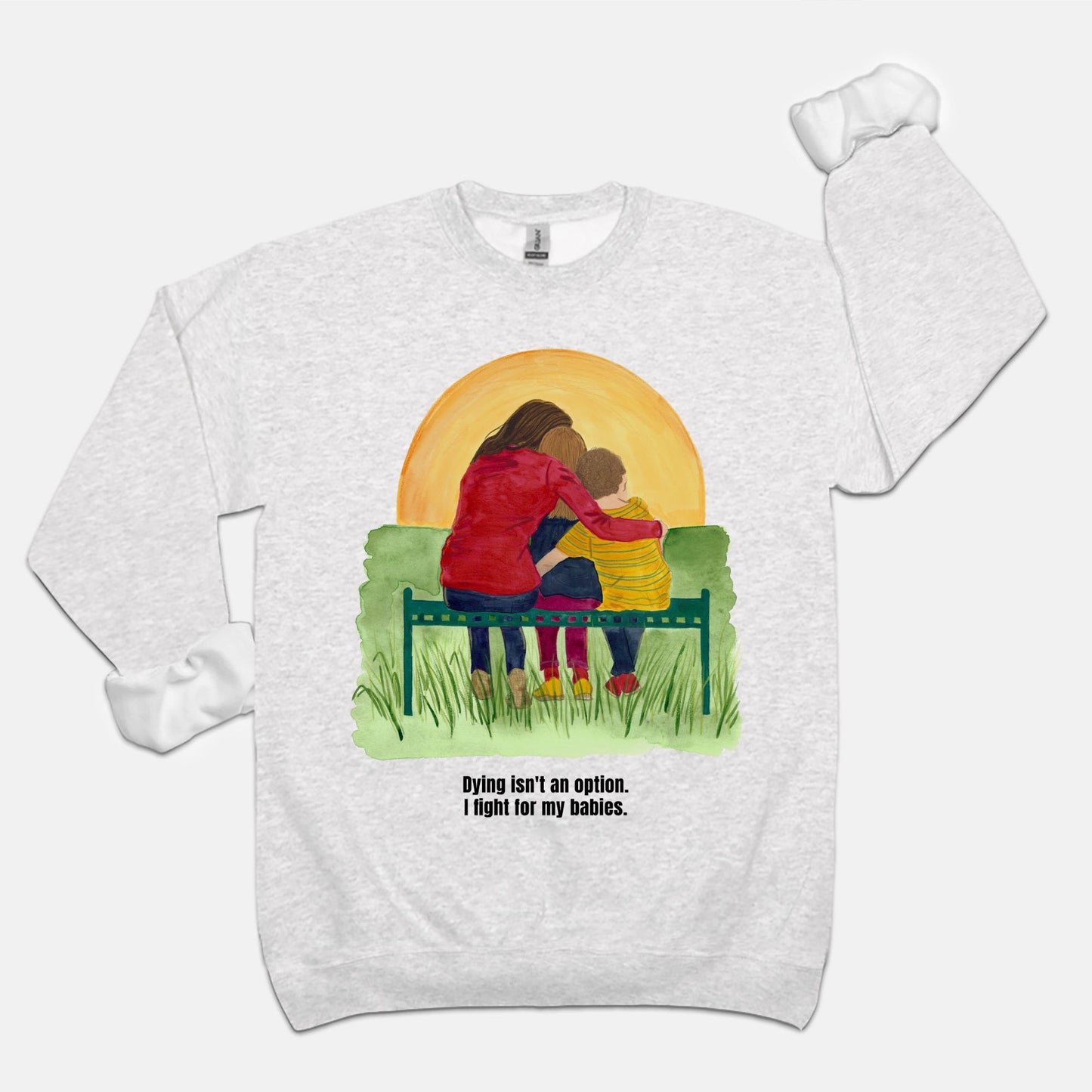 I Fight For My Kids Unisex Crew Neck Sweatshirt Gildan 18000