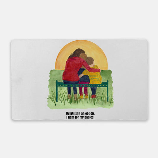 I Fight Desk Mat - Large (24" x 14")