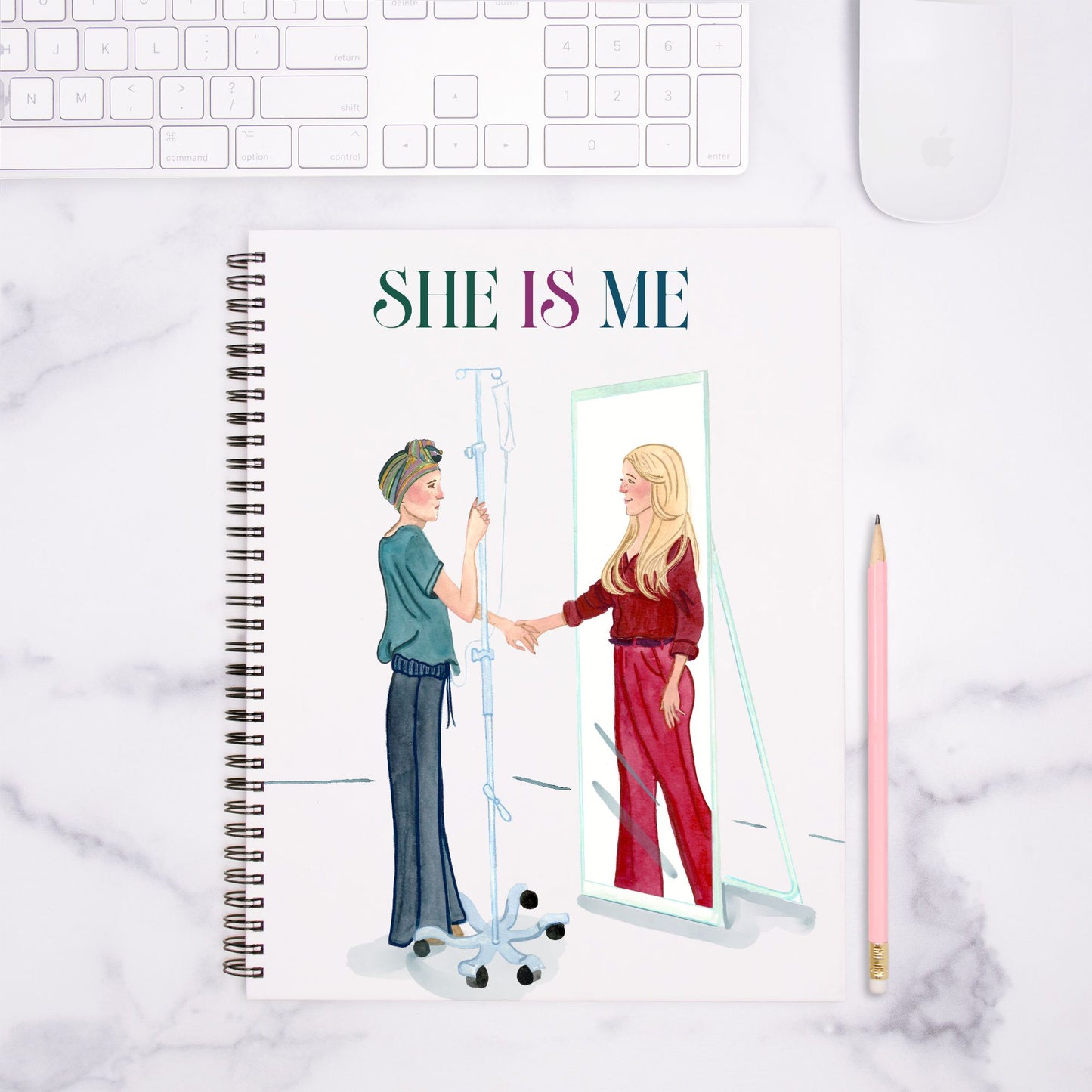 The Mirror: She IS Me Notebook Hardcover Spiral 8.5 x 11