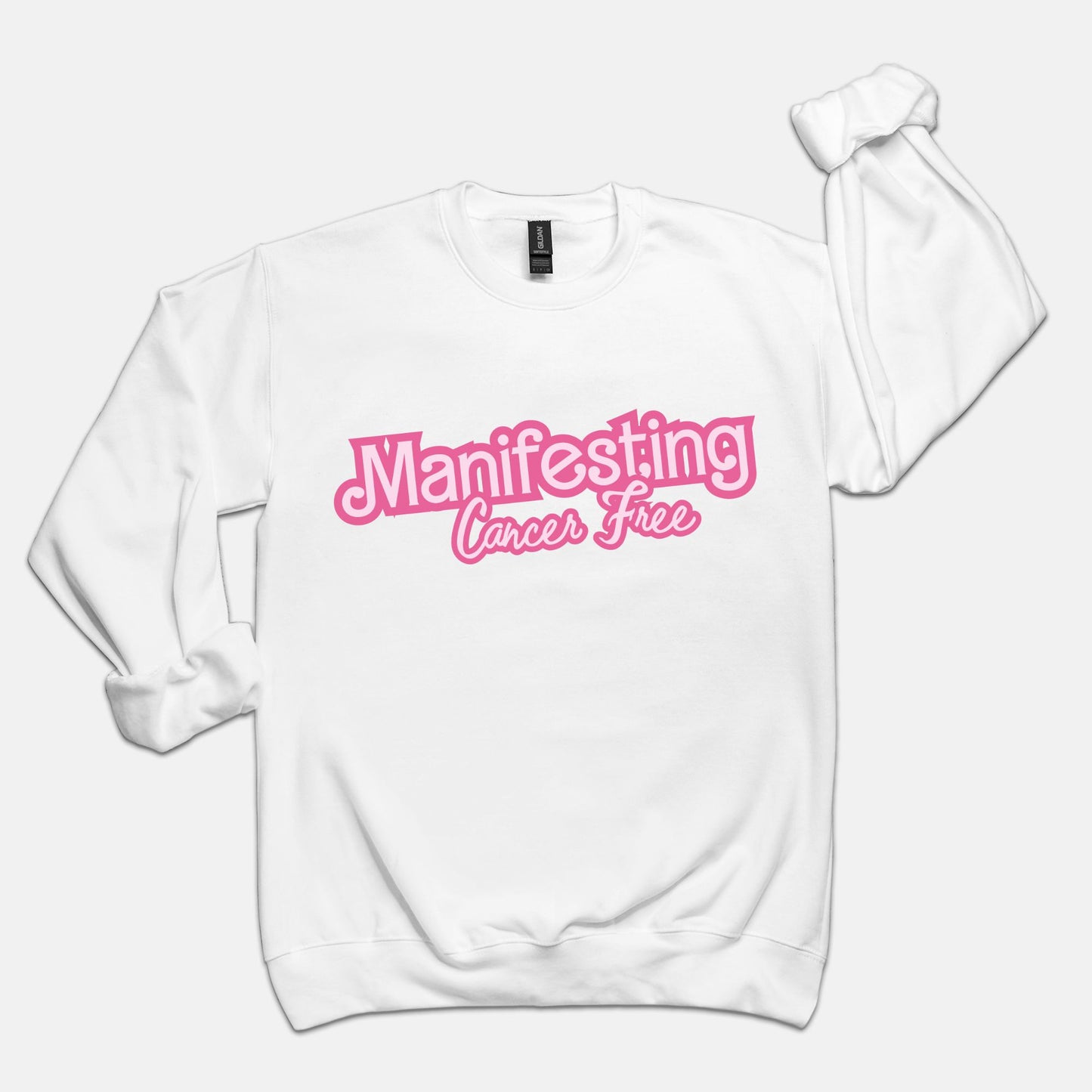 Manifesting Cancer Free: Unisex Crew Neck Sweatshirt Gildan 18000