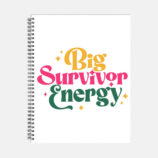 Big Survivor Energy Notebook Hardcover Spiral 8.5 x 11