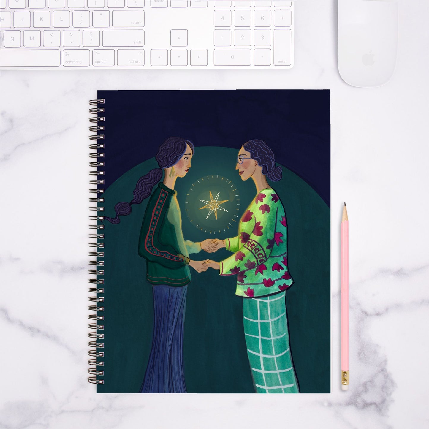 Guiding Light Notebook Hardcover Spiral 8.5 x 11