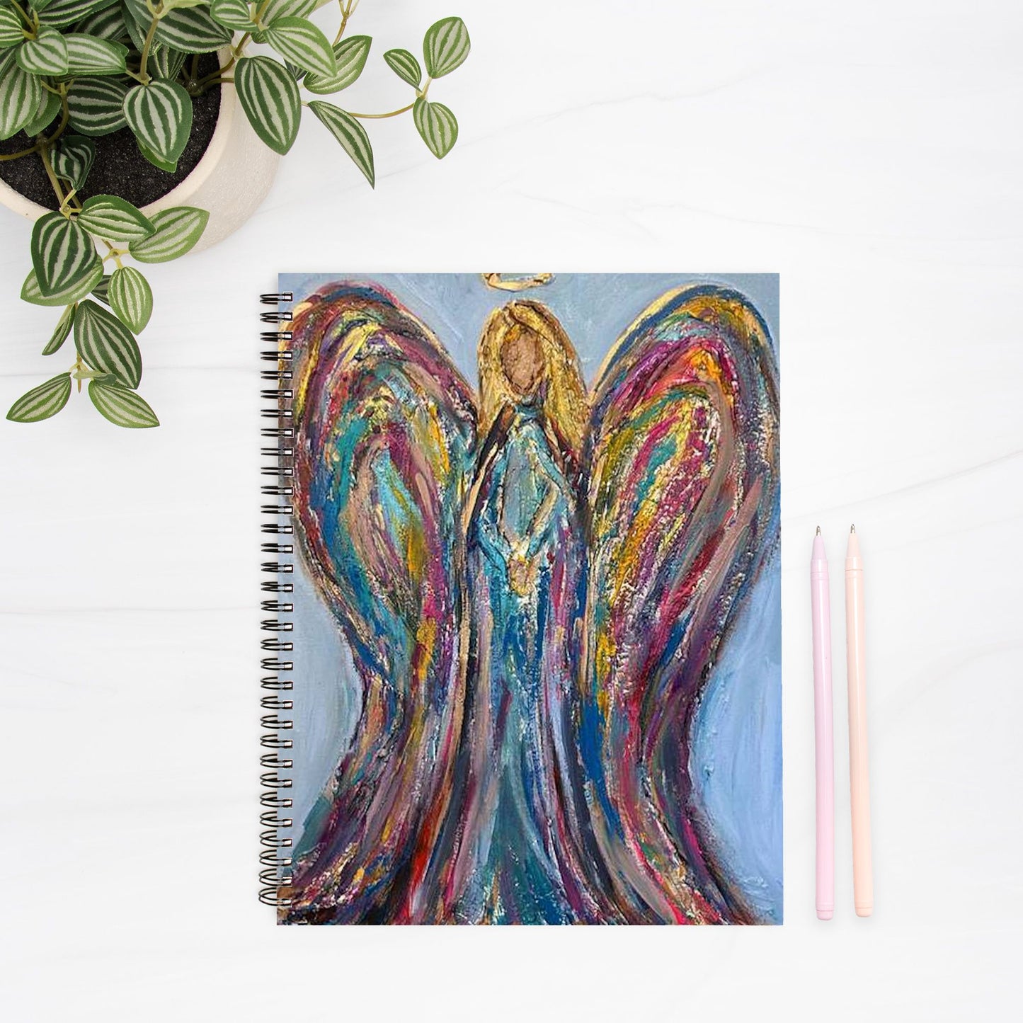 Angel Notebook Hardcover Spiral 8.5 x 11