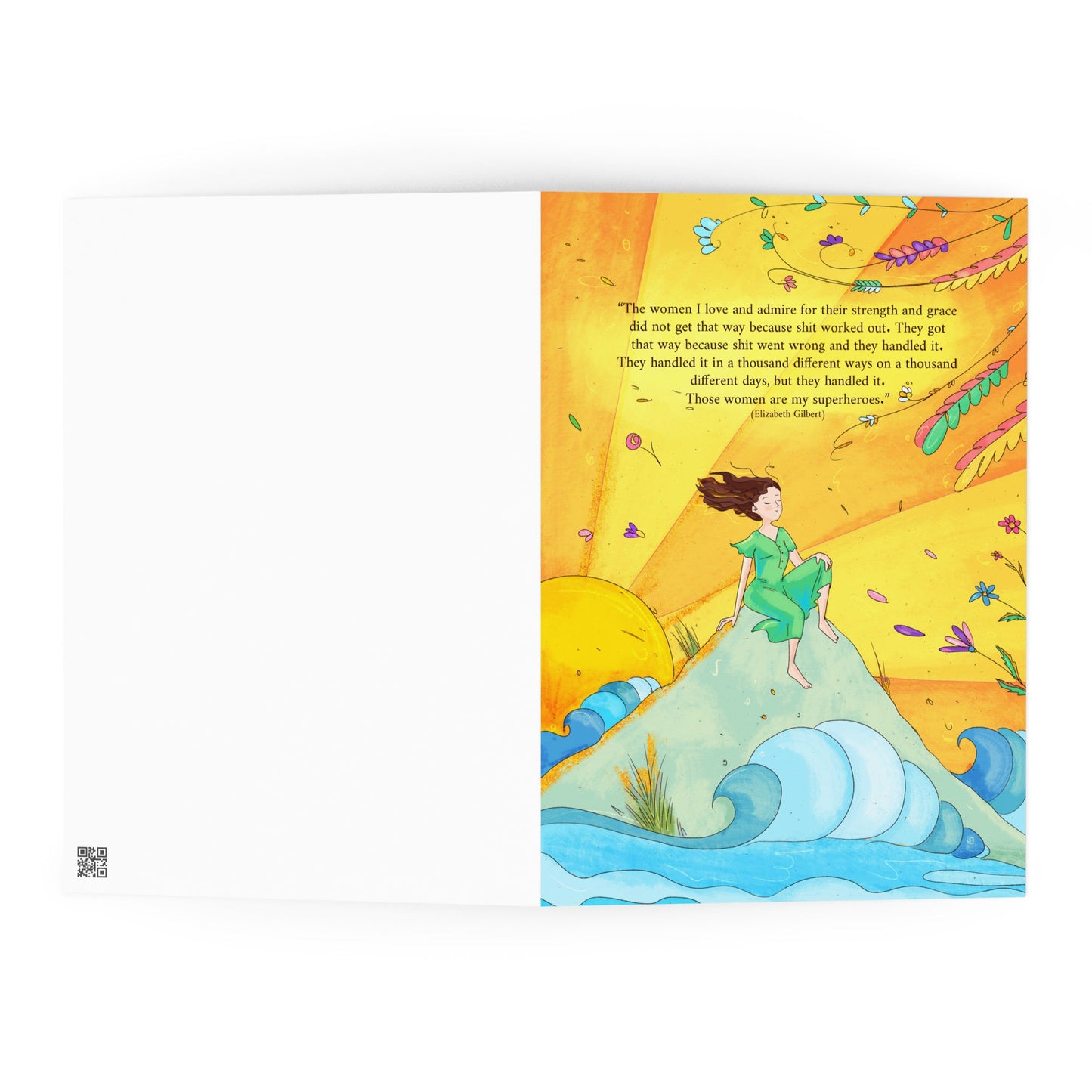 Sarah: Sunset Muse Greeting card