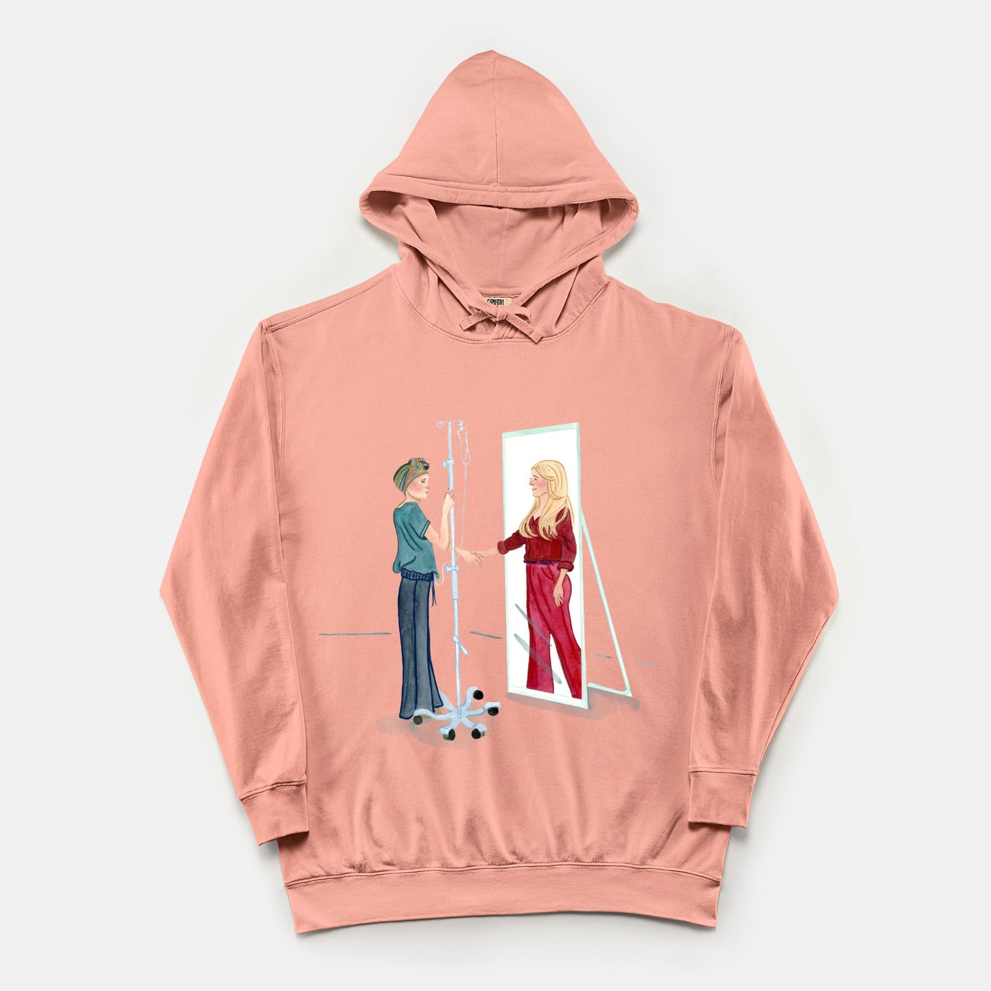 Mirror Comfort Color Lightweight Hooded Sweatshirt 1467