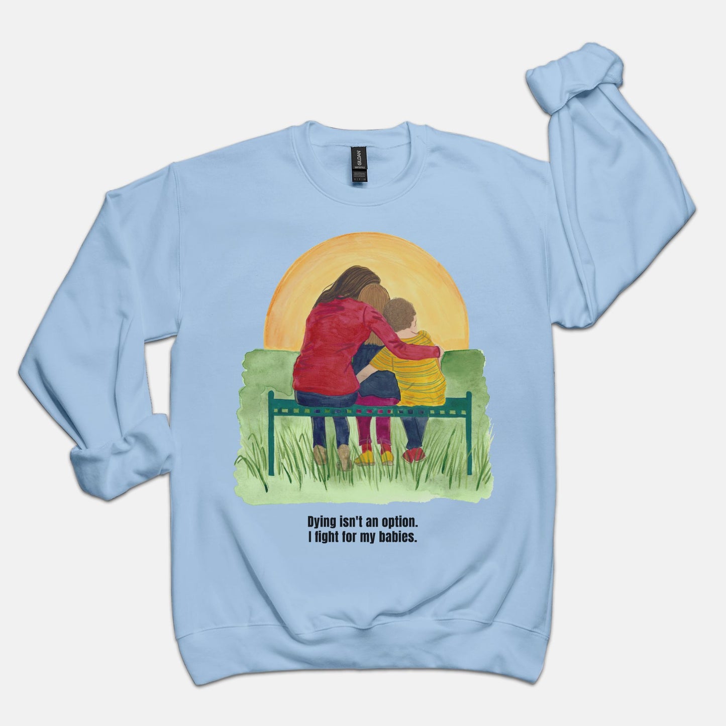 I Fight For My Kids Unisex Crew Neck Sweatshirt Gildan 18000