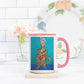 Mug Deluxe 15oz. (Pink + White)