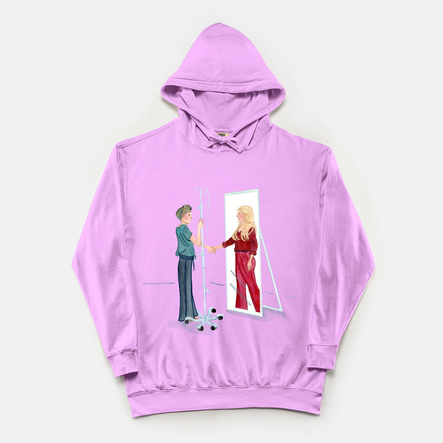 Mirror Comfort Color Lightweight Hooded Sweatshirt 1467