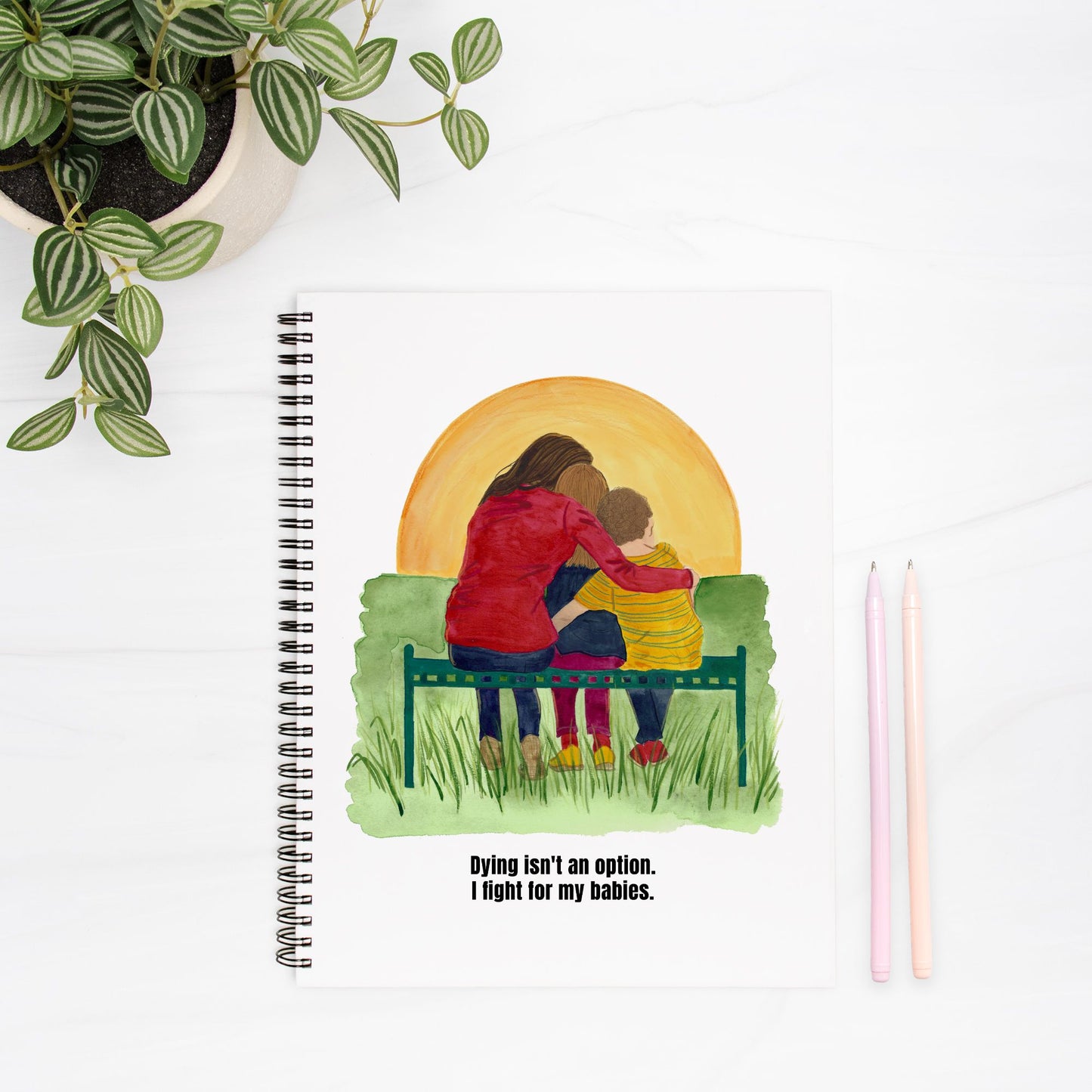 I Fight Notebook Hardcover Spiral 8.5 x 11