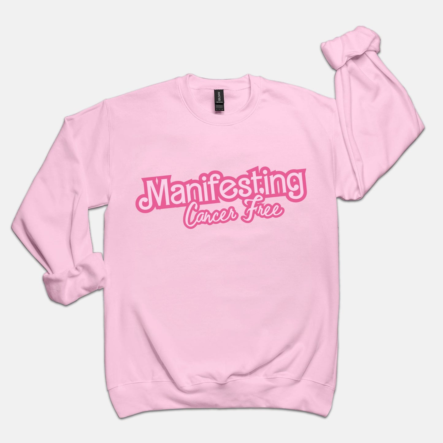 Manifesting Cancer Free: Unisex Crew Neck Sweatshirt Gildan 18000