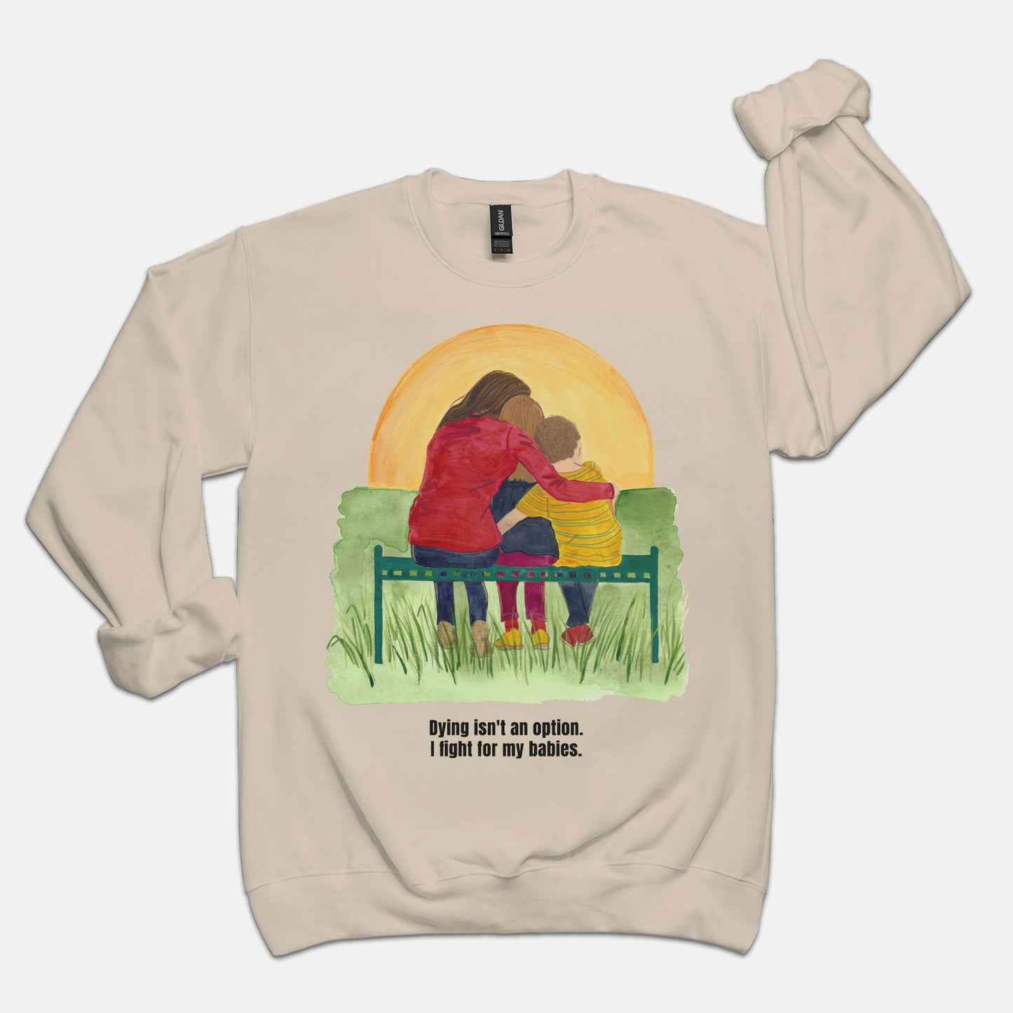 I Fight For My Kids Unisex Crew Neck Sweatshirt Gildan 18000