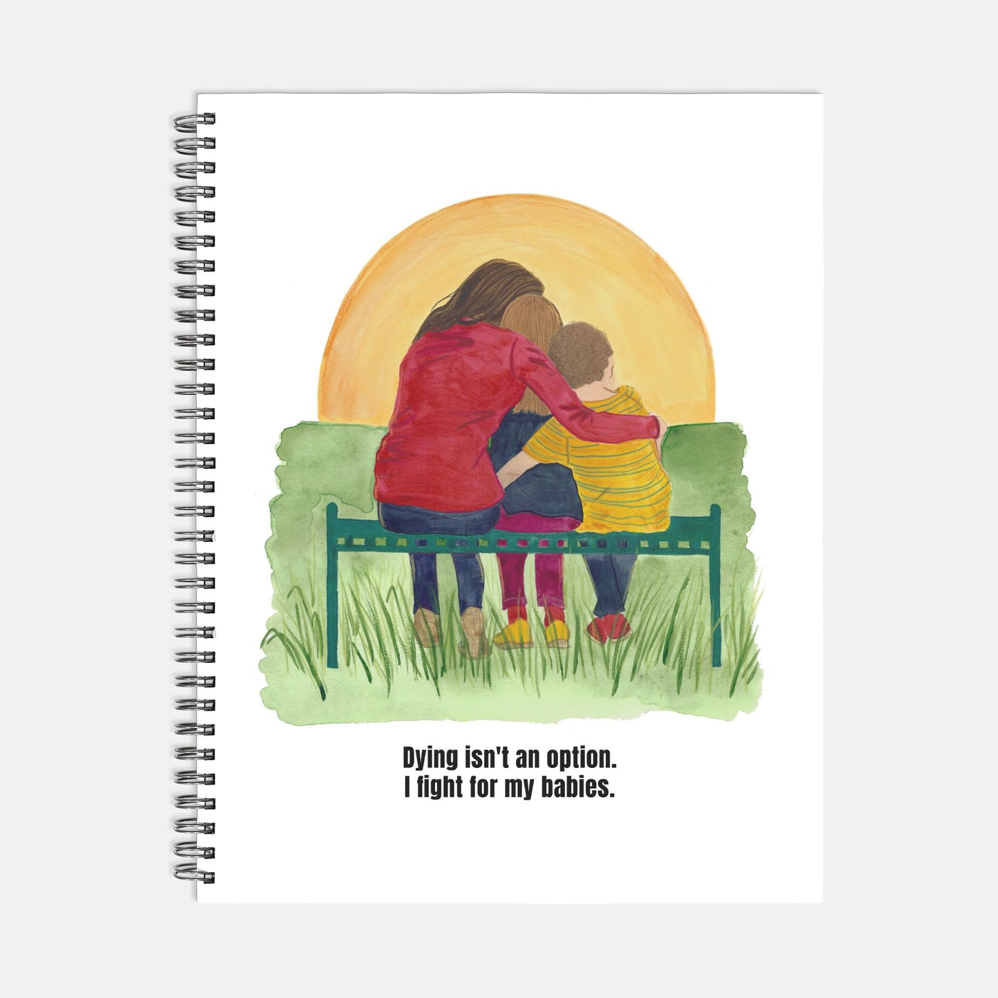 I Fight Notebook Hardcover Spiral 8.5 x 11