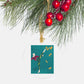 Heidi Teal Ornament - Clear Acrylic (Round)